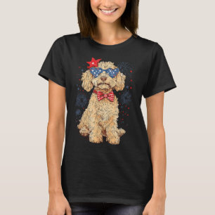 Goldendoedle 4 juli patriottisch Golden Doodle D T-shirt
