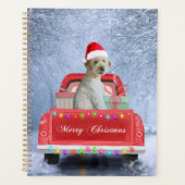 Goldendoedle Dog in sneeuw met kerstmis Planner (Voorkant)