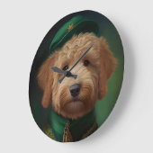 Goldendoedle Dog in St. Patrick's Day Dress Grote Klok (Hoek)