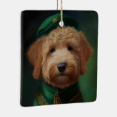 Goldendoedle Dog in St. Patrick's Day Dress Keramisch Ornament (Rechts)