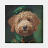 Goldendoedle Dog in St. Patrick's Day Dress Magneet (Voorkant)