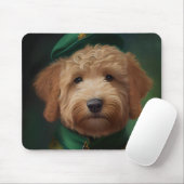 Goldendoedle Dog in St. Patrick's Day Dress Muismat (Met muis)