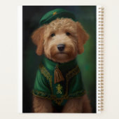 Goldendoedle Dog in St. Patrick's Day Dress Planner (Achterkant)