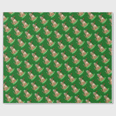 Goldendoedle Dog Play Golf (Red whmk2) Cute Fun Cadeaupapier (Vlak)