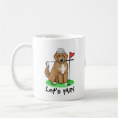 Goldendoedle Dog Play Golf (Red whmk2) Cute Fun Koffiemok (Links)