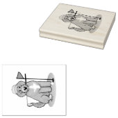 Goldendoedle Dog Play Golf (Red whmk2) Cute Fun Rubberstempel (Gestempeld)