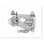 Goldendoedle Dog Play Golf (Red whmk2) Cute Fun Rubberstempel (Afrduk)