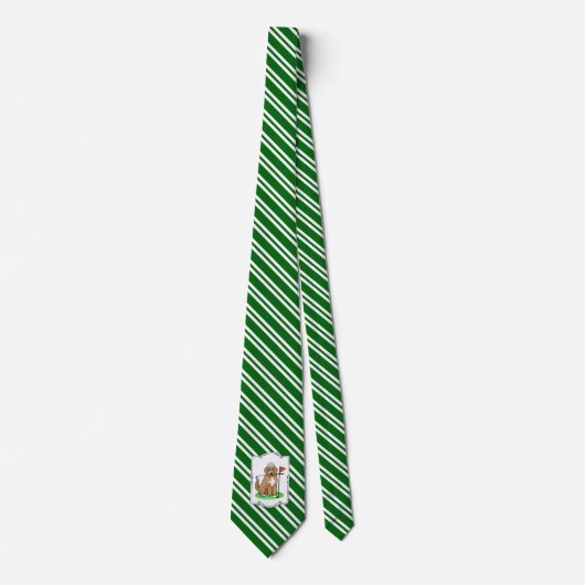 Goldendoedle Dog Play Golf (Red whmk2) Cute Fun Stropdas (Voorkant)