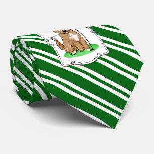 Goldendoedle Dog Play Golf (Red whmk2) Cute Fun Stropdas