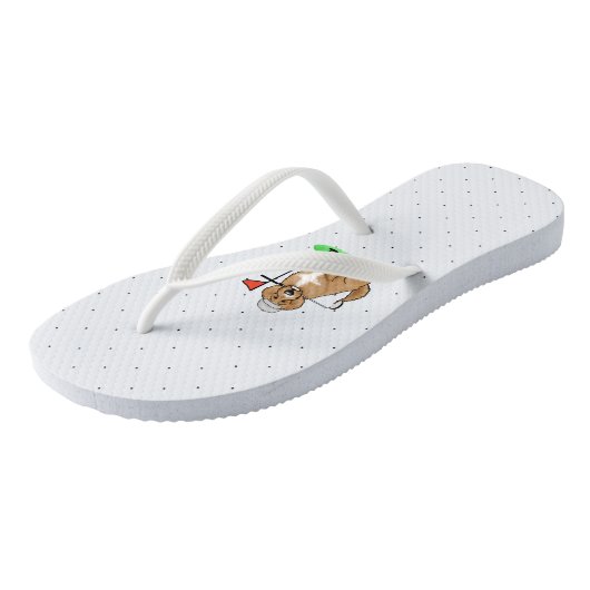 Goldendoedle Dog Play Golf (Red whmk2) Cute Fun Teenslippers (Schuin)