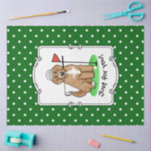 Goldendoedle Dog Play Golf (Red whmk2) Cute Fun Tissuepapier (Craft)