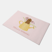 Goldendoedle in Watering Can Deurmat (Schuin)