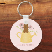 Goldendoedle in Watering Can Sleutelhanger (Voorkant)