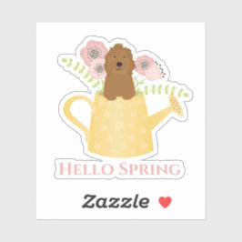 Goldendoedle in Watering Can Sticker