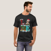 Goldendoedle kerstboom Light Pajama Dog T-shirt (Voorkant volledig)