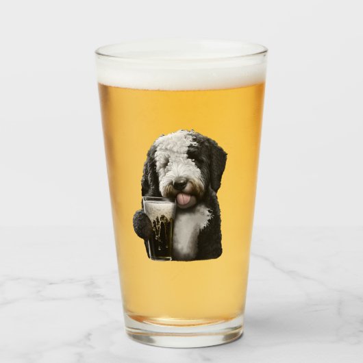 Goldendoedle, Labradoedle, grappig cadeau Glas (Voorkant gevuld)