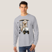 Goldendoedle Labradoode Dog Dad Gift Golfing shirt (Voorkant volledig)