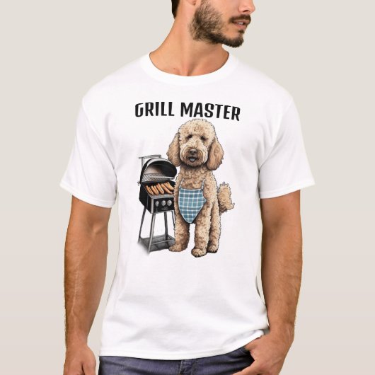 Goldendoedle labradoodle dog pap grilling grappig t-shirt (Voorkant)