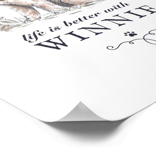 Goldendoedle Life is beter met de aangepaste benam Poster (Hoek)