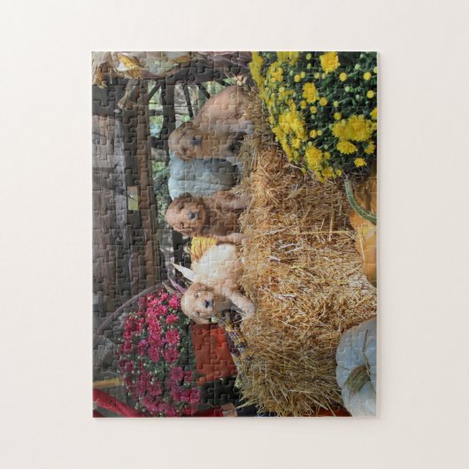 Goldendoedle puppy puzzel legpuzzel (Verticaal)