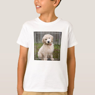 Goldendoedle Puppy Sits in Grass T-shirt