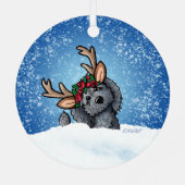 Goldendoedle Reindekerst Metalen Ornament (Achterkant)