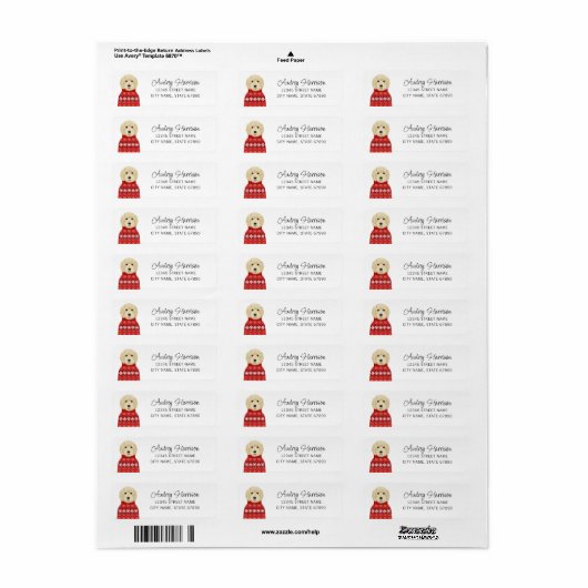 Goldendoedle Return Address Labels (Full Sheet)