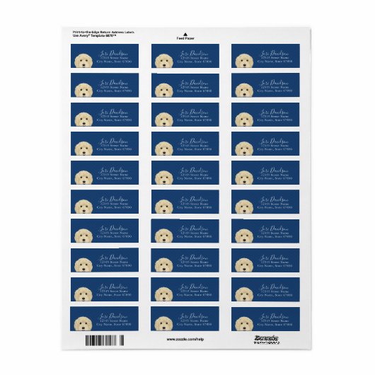 Goldendoedle Return Address Labels (Full Sheet)