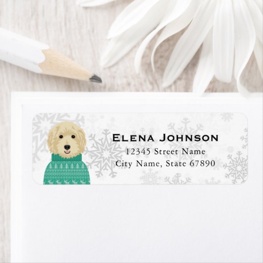 Goldendoedle Return Address Labels (Insitu)