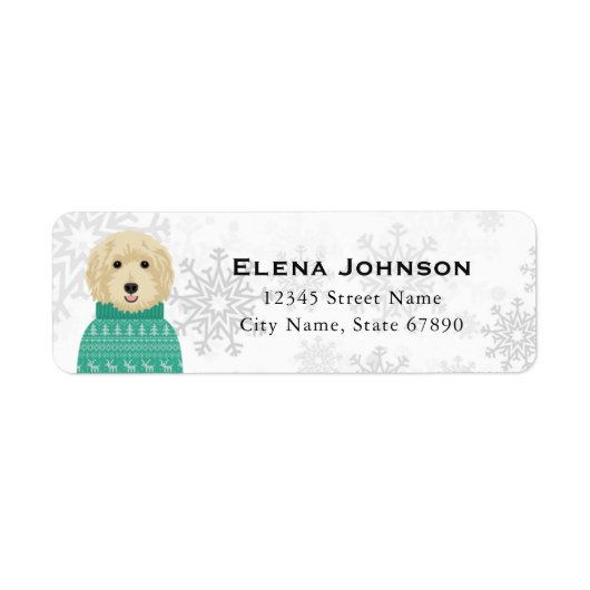 Goldendoedle Return Address Labels (Voorkant)