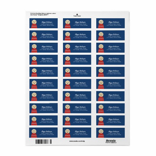 Goldendoedle Return Address Labels (Full Sheet)