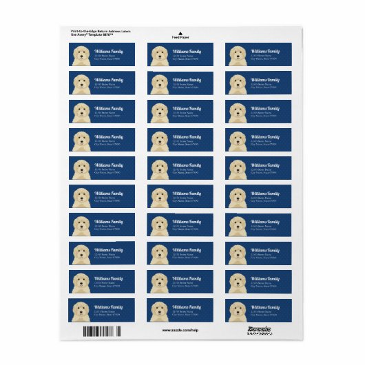 Goldendoedle Return Address Labels (Full Sheet)