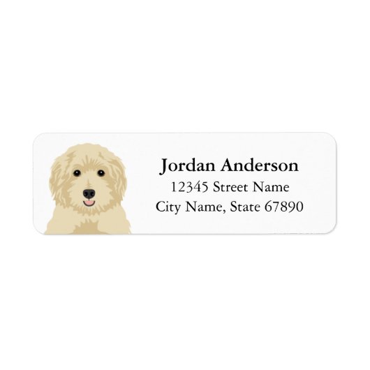 Goldendoedle Return Address Labels (Voorkant)