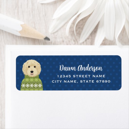 Goldendoedle Return Address Labels (Insitu)