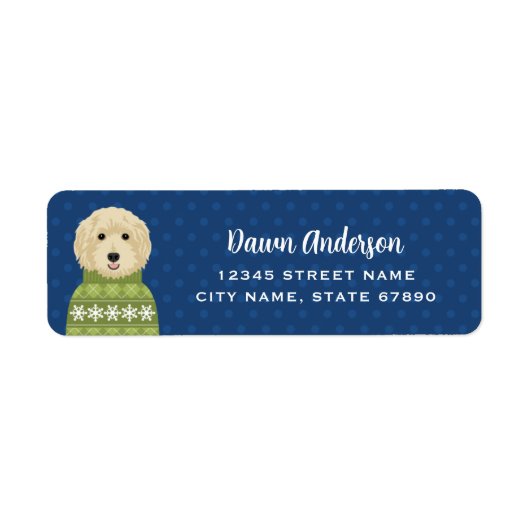 Goldendoedle Return Address Labels (Voorkant)