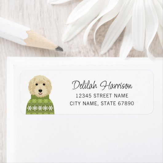 Goldendoedle Return Address Labels (Insitu)