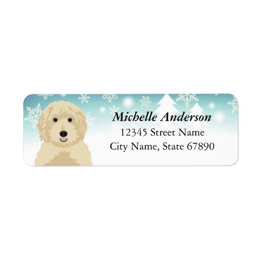 Goldendoedle Return Address Labels (Voorkant)
