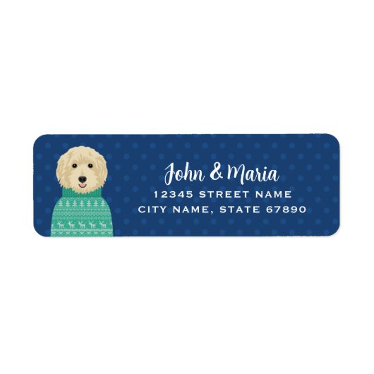 Goldendoedle Return Address Labels (Voorkant)