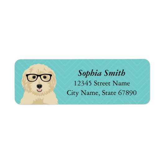 Goldendoedle Return Address Labels (Voorkant)