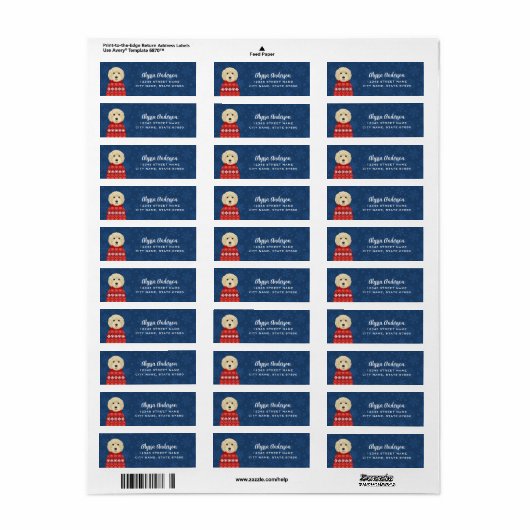 Goldendoedle Return Address Labels (Full Sheet)