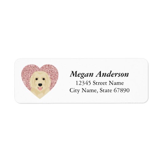 Goldendoedle Return Address Labels (Voorkant)