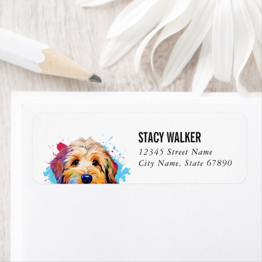 Goldendoedle Return Address Labels (Insitu)