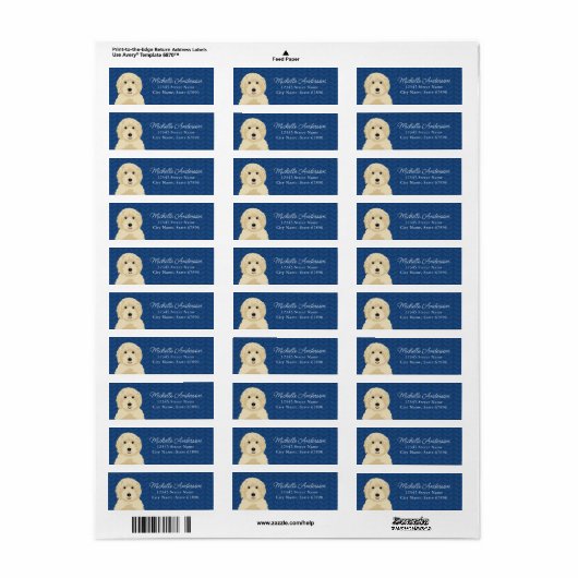 Goldendoedle Return Address Labels (Full Sheet)