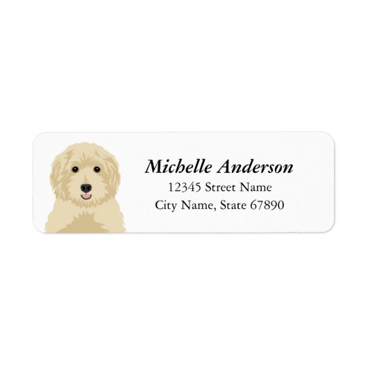 Goldendoedle Return Address Labels (Voorkant)