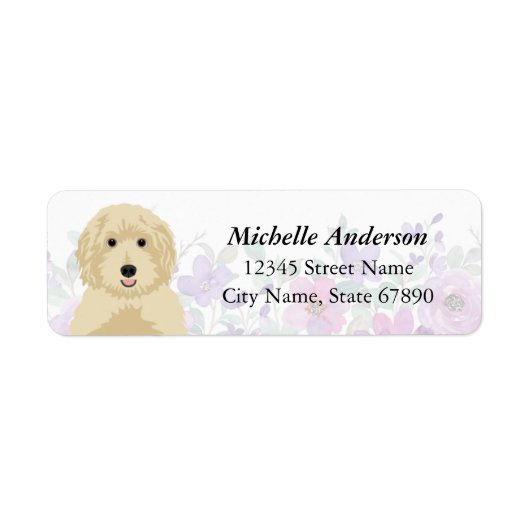 Goldendoedle Return Address Labels (Voorkant)