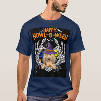 Goldendoedle Skeleton Heart Happy HowlOWeen Costum T-shirt