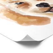 Goldendoedle Waterverf Illustration Dog's Name Poster (Hoek)