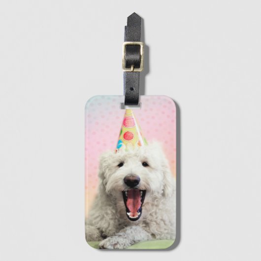 Goldendoele met Pet Bagagelabel (Voorkant (verticaal))