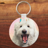 Goldendoele met Pet Sleutelhanger (Voorkant)