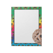 Goldendoezelkleurig hondenkracht notitieblok (Linkerzijde)